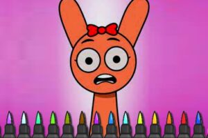 Magical Coloring World: Sprunki’s Colorful Adventure - HTML5 Game Thumbnail